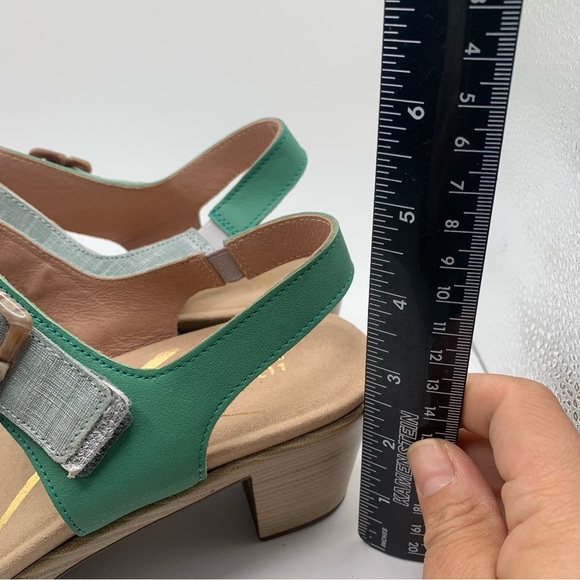 NWB NAOT Women's Intact Sandal Size 42 US 11 Jade Teal/Lime Silver heels 2466 - Picture 7 of 13